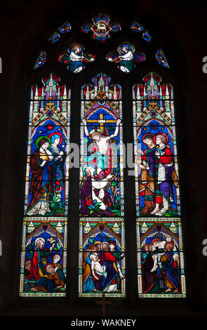 The East Window, St. Andrew`s Church, Glaston, Rutland, England, UK Stock Photo